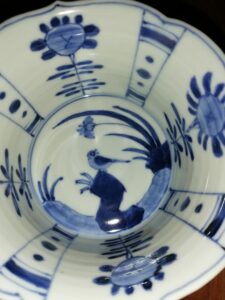 染付芙蓉手輪花縁小鉢　藤吉憲典
